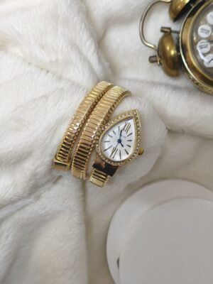 Çelik Yılanlı Kadın Gold Saat