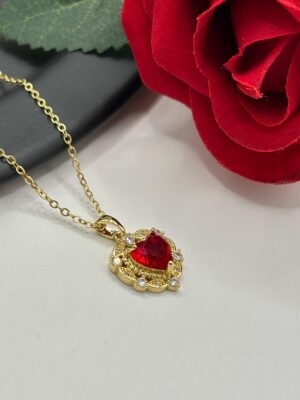Çelik Gold Kalp Kolye