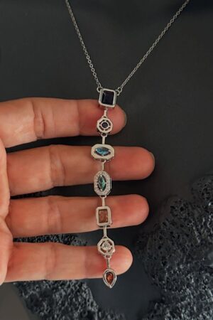Cheini Toptan Takı Satışı 56 Çelik 7 Element Silver Y Kolye