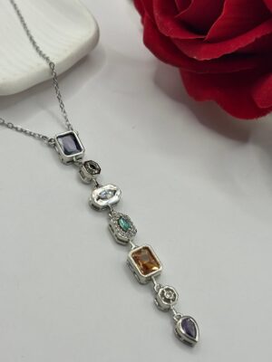 Cheini Toptan Takı Satışı 44 Çelik 7 Element Silver Y Kolye