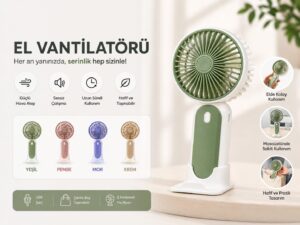 El Vantilatörü USB Şarjlı