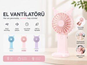 El Vantilatörü USB Şarjlı