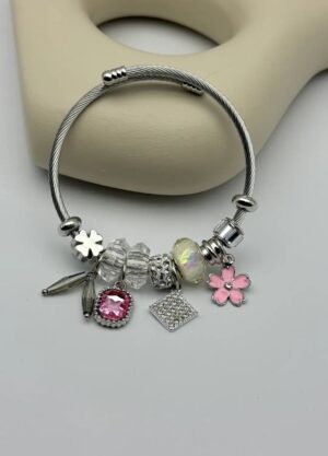 Çelik Silver Charm Bileklik