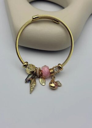 Cheini Toptan Takı Satışı 86 Çelik Gold Charm Bileklik